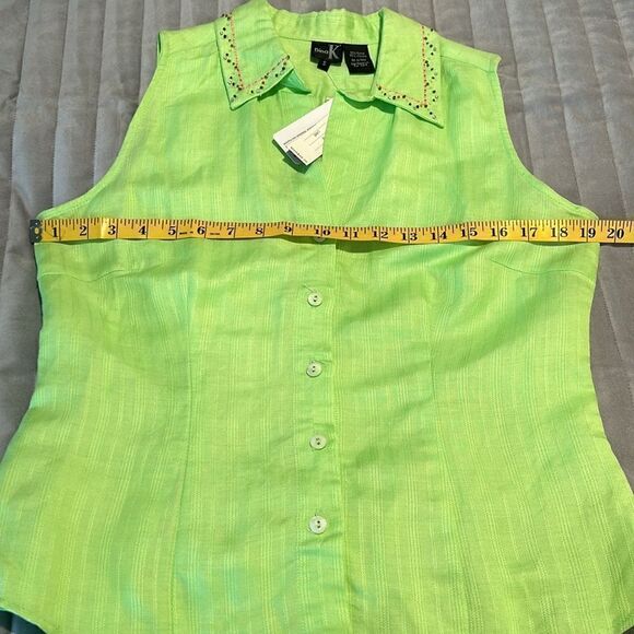 NWT Dina K button down tank top size small - Picture 8 of 9